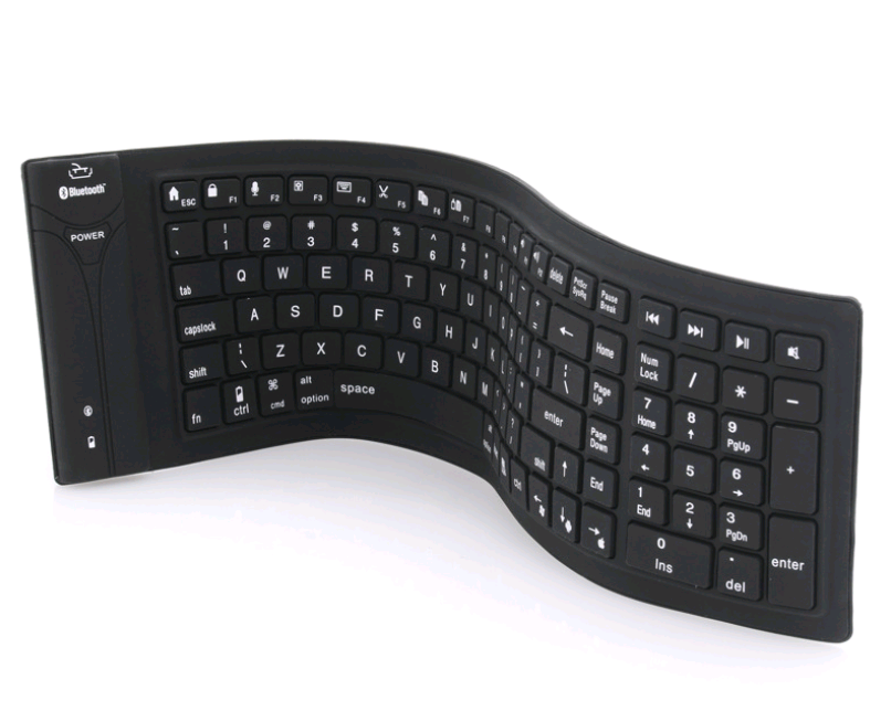 Wireless Bluetooth Folding Silicone Waterproof Keyboard