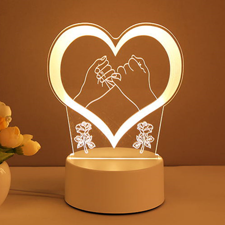 3D Lamp Acrylic USB LED Night Light Neon Sign Lamp Home Decorations For Room Decor