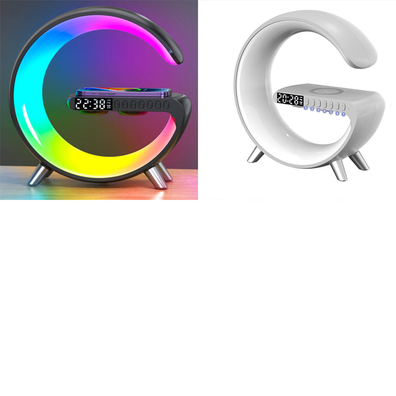 Intelligent G Shaped LED Lamp Bluetooth Speake Wireless Charger Atmosphere Lamp App Control For Bedroom Home Decor