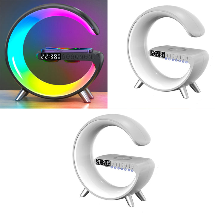 Intelligent G Shaped LED Lamp Bluetooth Speake Wireless Charger Atmosphere Lamp App Control For Bedroom Home Decor