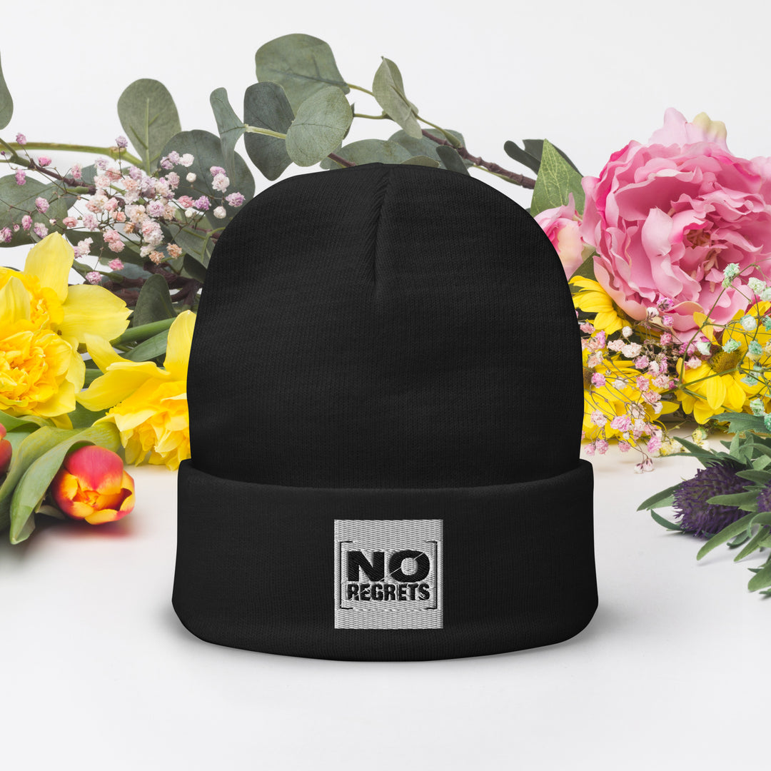 No Regrets Embroidered Beanie