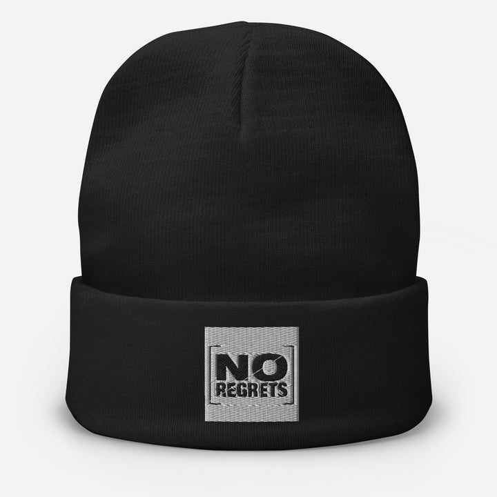 No Regrets Embroidered Beanie