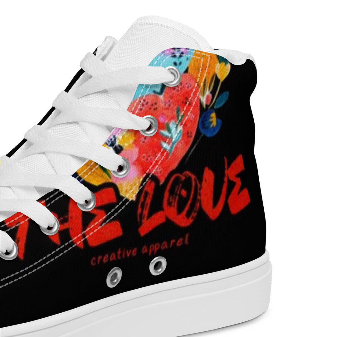 Spread The Love Women’s High Top Canvas Shoes