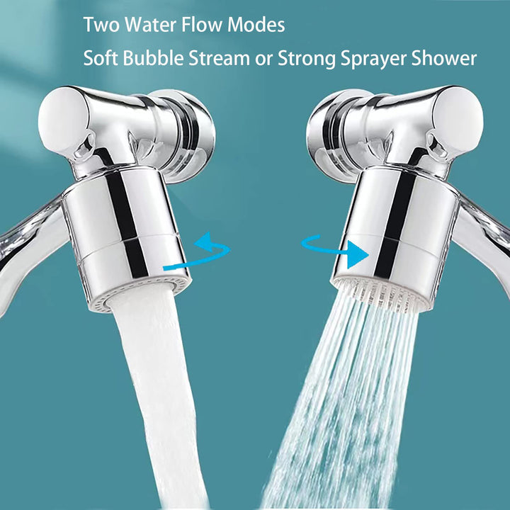 Universal Faucet Washbasin Multifunctional 1080 Degree Rotation Splash Proof